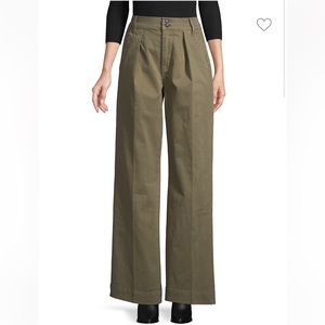 Frame Denim Pants Wide Leg Army Green Cargo 28 / 6